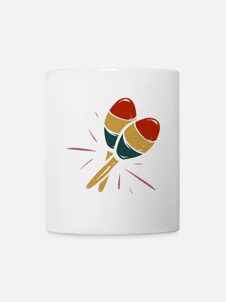 Rhythmische Maracas Perkussion - Tasse - Weiß