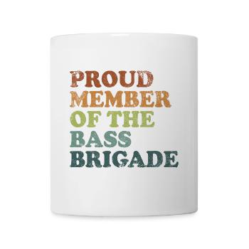 Proud Member of the Bass Brigade - retro dark - Tasse - Weiß - Vorne