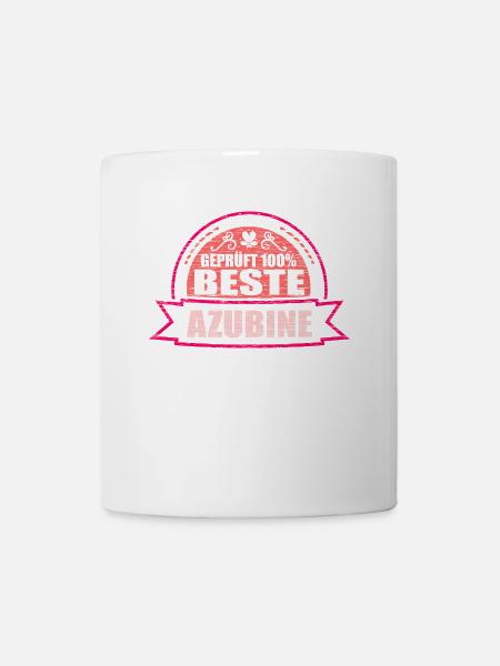 Geprüft 100% Beste Azubine - Tasse - Weiß