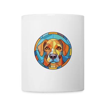 Akbash Hunderasse bunte Aquarell-Illustration - Tasse - Weiß - Vorne