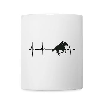 mein herz schlägt für reiten - Tasse - Weiß - Vorne
