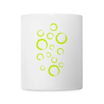 Viele Kreise Design Vektor Wasserblasen - Tasse - Weiß - Vorne