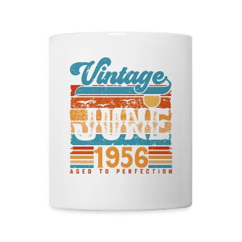 Juni 1956, Vintage-Jubiläumsgeschenk Juni 1956. - Tasse - Weiß - Vorne