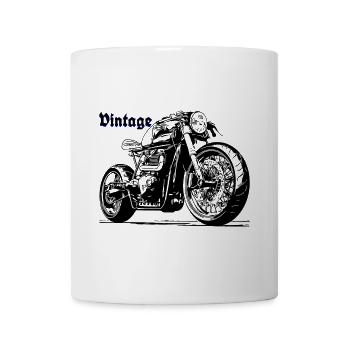 Moto Lineart mit Blauem Akzent - Tasse - Weiß - Vorne