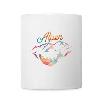 Schroffer Alpenkamm Bergwanderung - Tasse - Weiß - Vorne