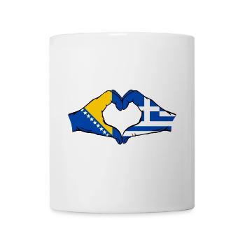 Bosnien Griechenland Flagge Hände Herzform - Tasse - Weiß - Vorne