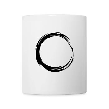 Kreis Symbol Schwarz Bürste - Tasse - Weiß - Vorne