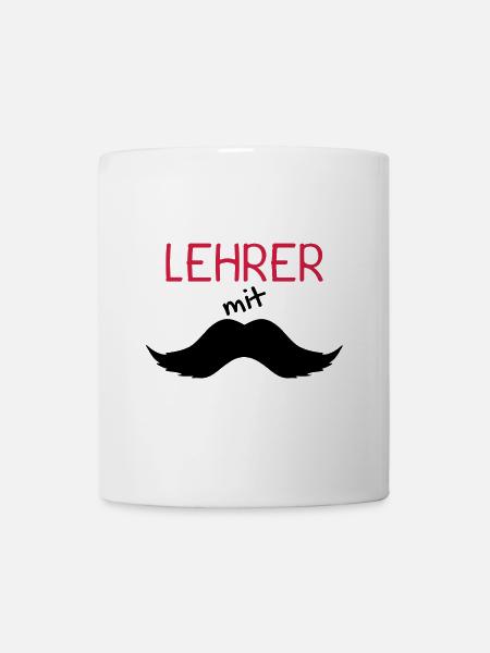 Lehrer mit Schnurrbart - Tasse - Weiß