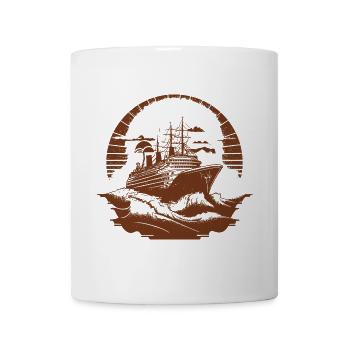 Kreuzfahrtschiff Retro Vintage - Tasse - Weiß - Vorne