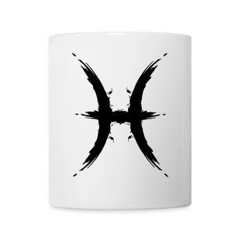 Fisch Sternzeichen Fische Design Pisces Symbol - Tasse - Weiß - Vorne