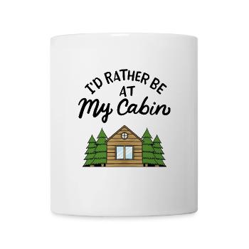 Camping Hütte Wald - Tasse - Weiß - Vorne