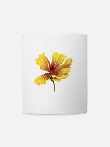 Blume - Tasse - Weiß