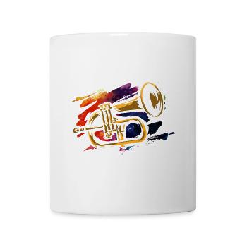 Sanftes Flügelhorn Blasorchester - Tasse - Weiß - Vorne