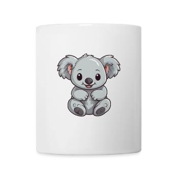 Koala-Karikatur-Kawaii-Aquarell-Illustration - Tasse - Weiß - Vorne