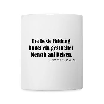 Beste Bildung - Reisen - Tasse - Weiß - Vorne
