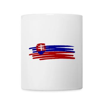 Slowakia Slovakia Flag Flagge painted gemalt - Tasse - Weiß - Vorne