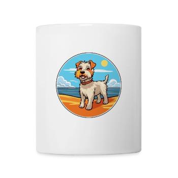 Sporting Lucas Terrier Hunderasse Cartoon Kawaii - Tasse - Weiß - Vorne