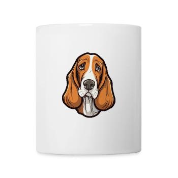 Poitevin Hund Rasse Cartoon Kawaii Illustrati - Tasse - Weiß - Vorne