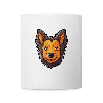 Mudi Hunderasse Karikatur Kawaii Illustration - Tasse - Weiß - Vorne