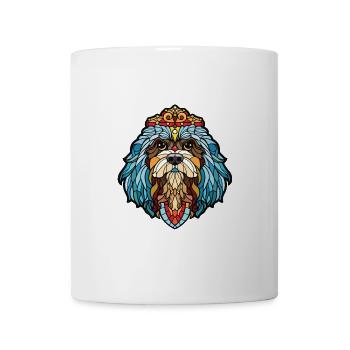 Chinesische kaiserliche Hunderasse Aquarell-Illustration - Tasse - Weiß - Vorne