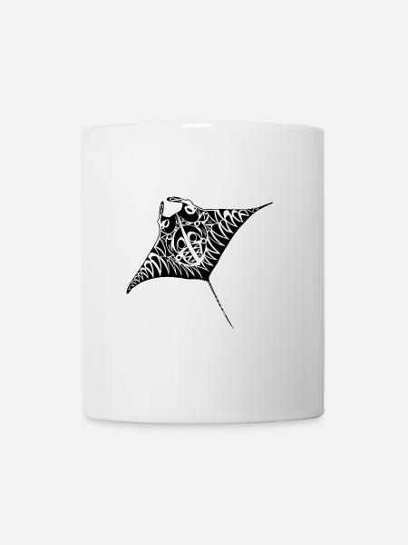 mantaray maori blk white - Tasse - Weiß