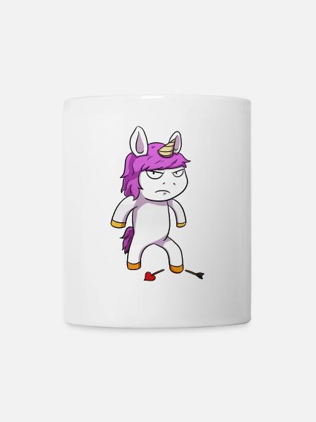 Angry Unicorn Wütendes Einhorn - Tasse - Weiß