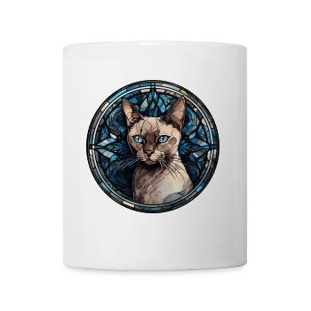 Burma-Katzenrasse Aquarellglas - Tasse - Weiß - Vorne