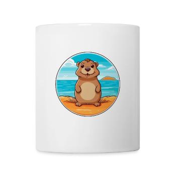 Gopher Aquarell Cartoon Kawaii Clipart Tier - Tasse - Weiß - Vorne