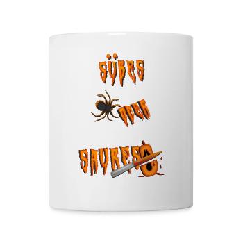 Süßes oder Saures suesses oder saures - Tasse - Weiß - Vorne