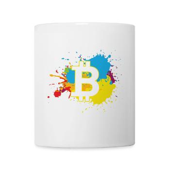 Bitcoin WasserfarbenBTC Crypto Moon - Tasse - Weiß - Vorne