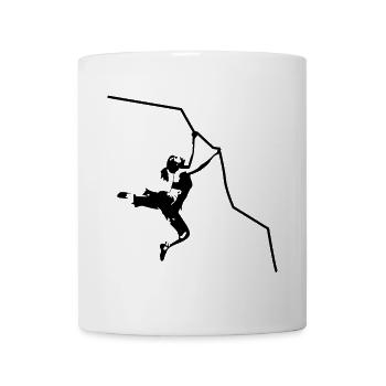 Kletterin am Fels - Tasse - Weiß - Vorne