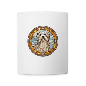 Pyrenäen-Schäferhund-Rasse Buntes Glas Bunt - Tasse - Weiß - Vorne
