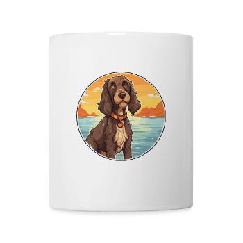 Pudelpointer Hund Rasse Cartoon Kawaii Clipart Hund - Tasse - Weiß - Vorne