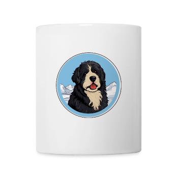 Friesische Wasserhundrasse Karikatur Kawaii Aquarell - Tasse - Weiß - Vorne