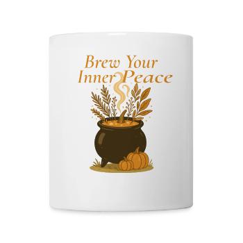 Hexenkessel – Brew Your Inner Peace Design - Tasse - Weiß - Vorne