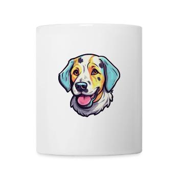 Akbash Hunderasse Aquarell Karikatur Kawaii Colorfu - Tasse - Weiß - Vorne