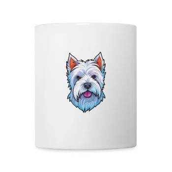 West Highland White Terrier Hunderasse Aquarell C - Tasse - Weiß - Vorne