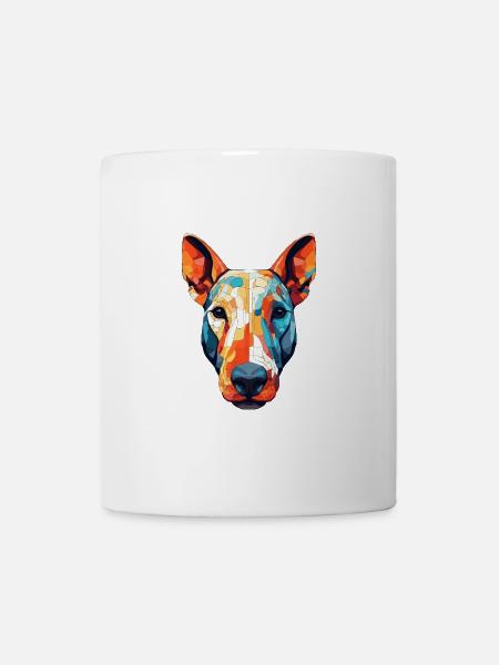 Bullterrier Hunderasse Aquarell Karikatur Kawaii C - Tasse - Weiß
