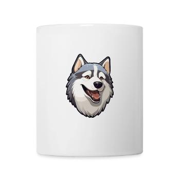 Siberian Huskie Hunderasse Aquarell Karikatur Kawai - Tasse - Weiß - Vorne