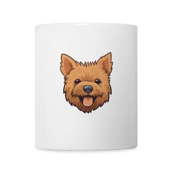 Norwich Terrier Hunderasse Aquarell Karikatur Kawai - Tasse - Weiß - Vorne