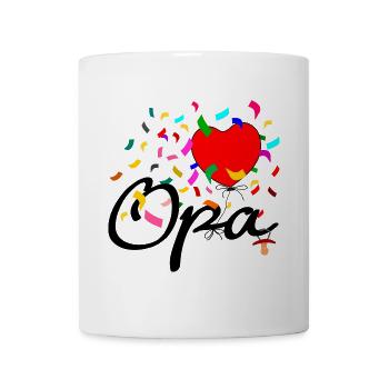Opa Konfetti - Tasse - Weiß - Vorne