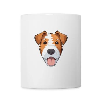 Draht Foxterrier Hunderasse Aquarell Karikatur Kawa - Tasse - Weiß - Vorne