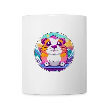 Hamster Aquarell Karikatur Kawaii Haustier Tier Farbe - Tasse - Weiß - Vorne