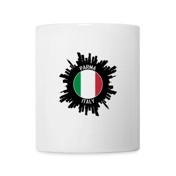 Parma Skyline Italien Flagge Reise Souvenir - Tasse - Weiß - Vorne