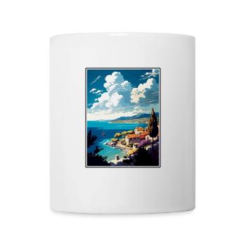 Insel Brac Kroatien Vintage Reiseposter Souvenir - Tasse - Weiß - Vorne