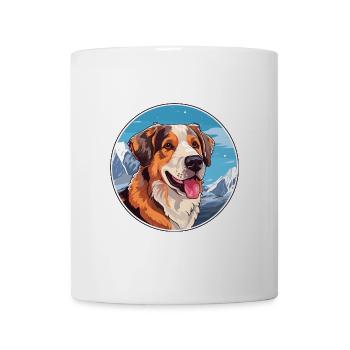 Akbash Hunderasse Karikatur Kawaii Aquarell - Tasse - Weiß - Vorne