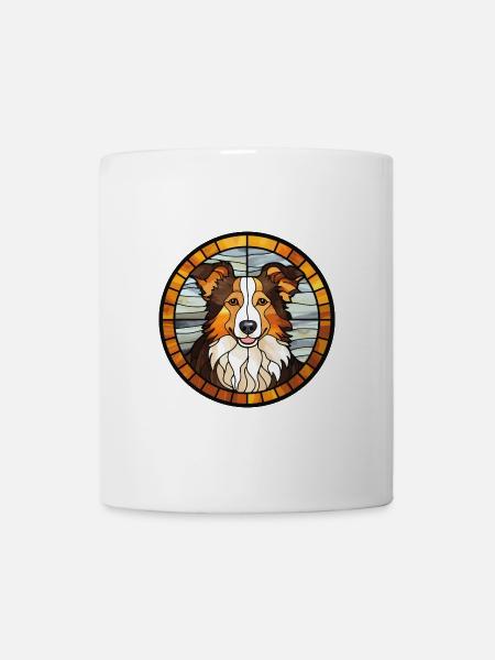 Scotch Collie Hunderasse Buntes Glas Wat - Tasse - Weiß