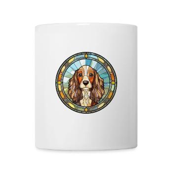 Picardie Spaniel Hunderasse Buntglas Bunt W - Tasse - Weiß - Vorne