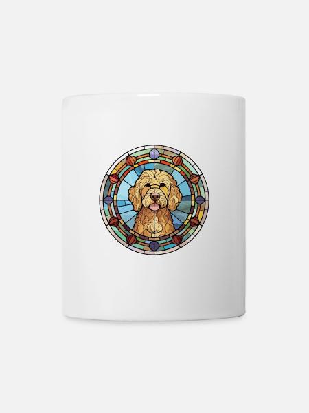 Goldendoodle Hunderasse Buntes Glas - Tasse - Weiß