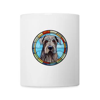 Riesenschnauzer Hunderasse Buntes Glas Buntes W - Tasse - Weiß - Vorne